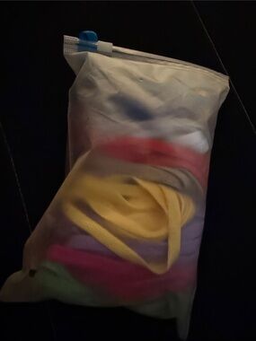 Mesh Bag with 16 Multicolor Shoe Strings Inside